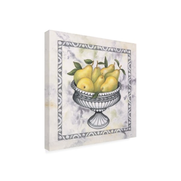 Debra Lake 'Pears In A Silver Bowl' Canvas Art,35x35